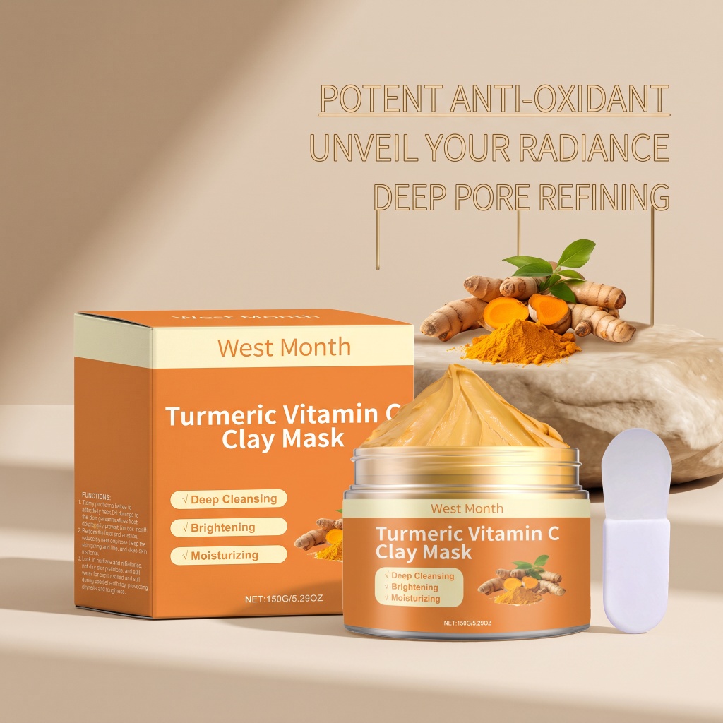 Mud Mask Kaolin - Turmeric Vitamin C Clay Mask Deep