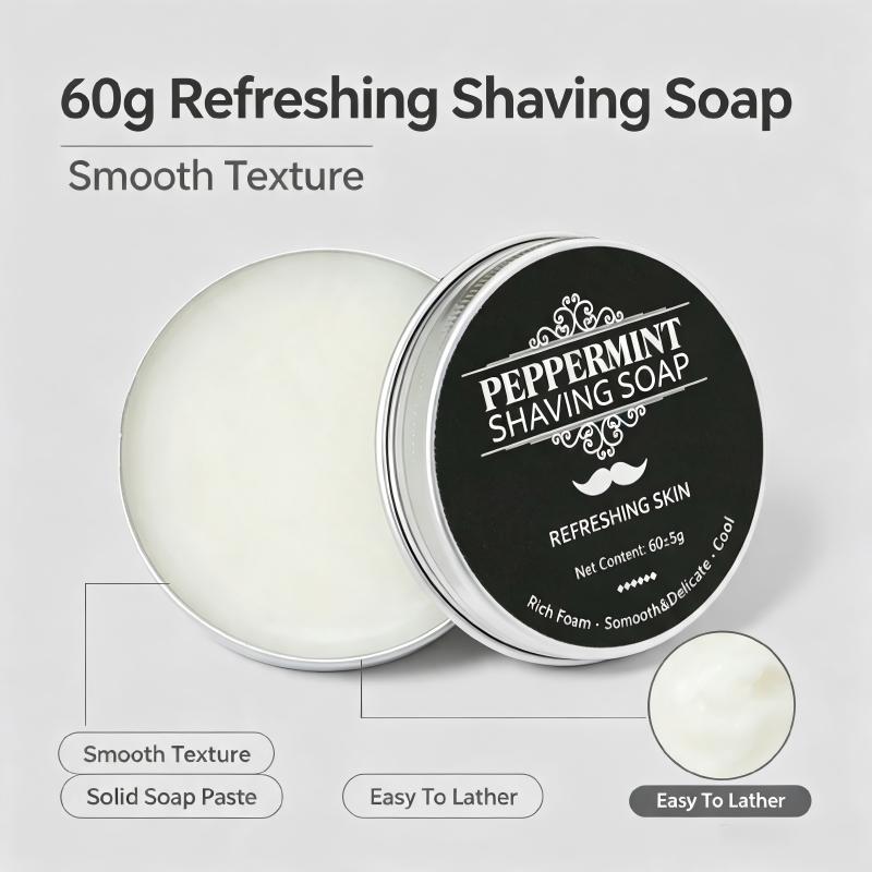 Peppermint Shaving Soap 60g Me - Skincare Barber Daily 评论和价格