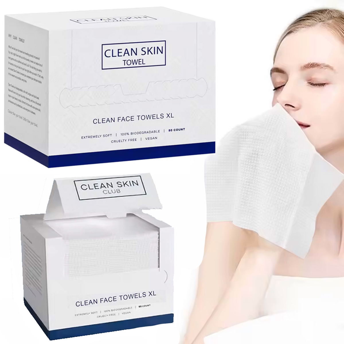 50Pcs/Box Disposable Face Towe - Xl Skincare 评论和价格