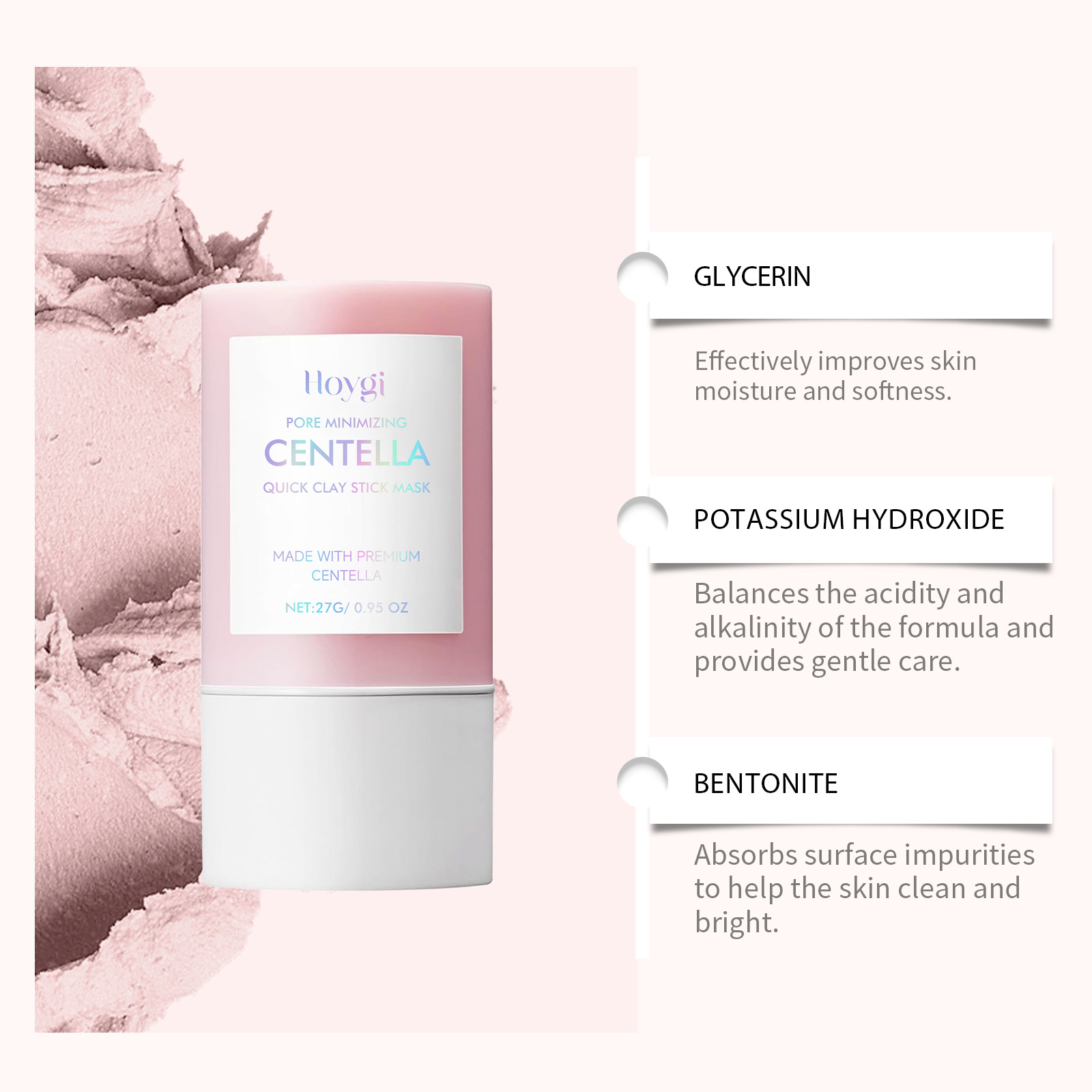 Centella Clay Stick Mask Facia - Mud Mask Kaolin 评论和价格